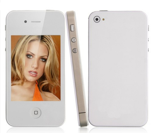 F8 Quad Band Phone Dual SIM Card Java Bluetooth 3.2 Inch Touch Screen Cellphone White Free Shipping